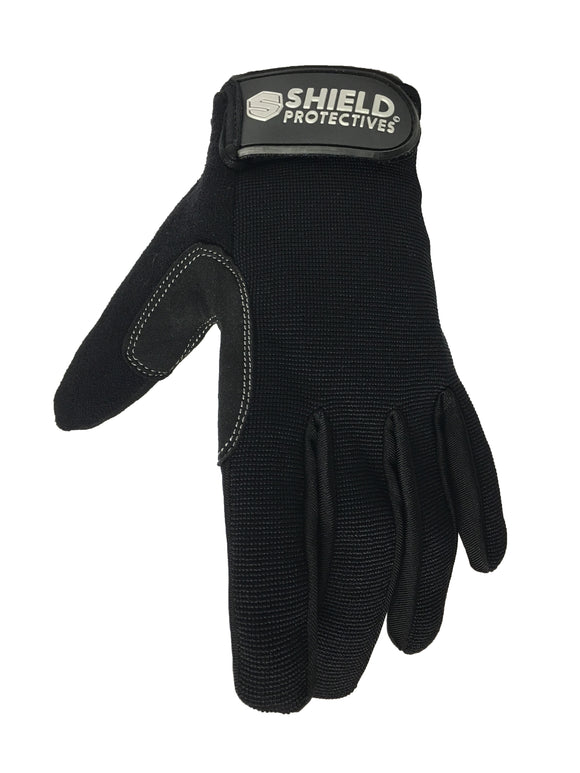 Shield Protective Full Finger Gloves Black £14.99